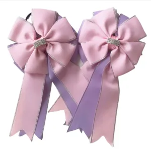 * Show Bows: Baby Pink on Lavender