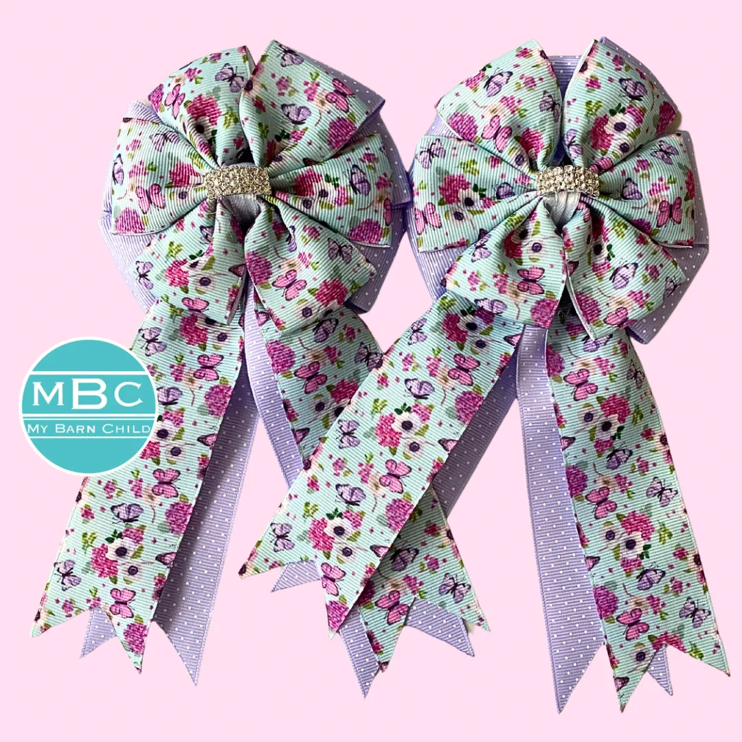 * Show Bows: Butterflies Tiffany/Lavender • NEW