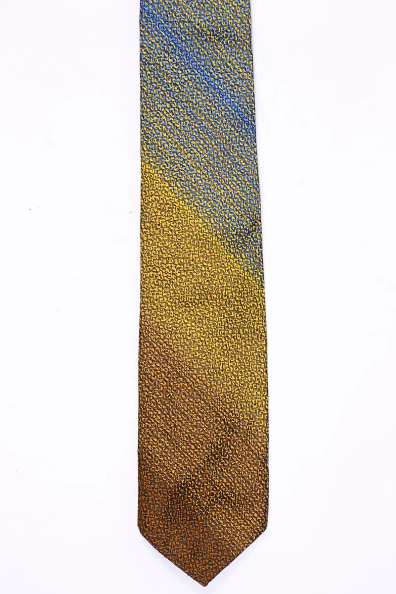 1950s Angelo Correlli Metallic Gradient Narrow Silk Necktie