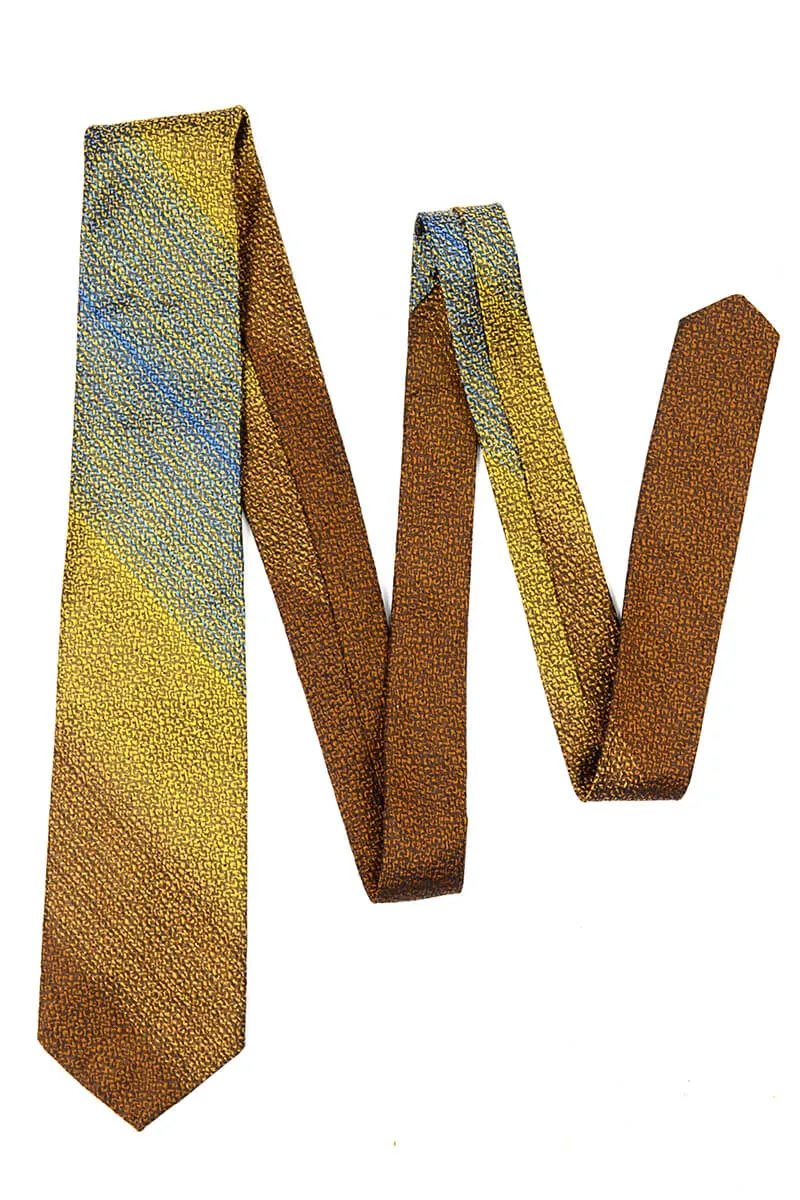 1950s Angelo Correlli Metallic Gradient Narrow Silk Necktie