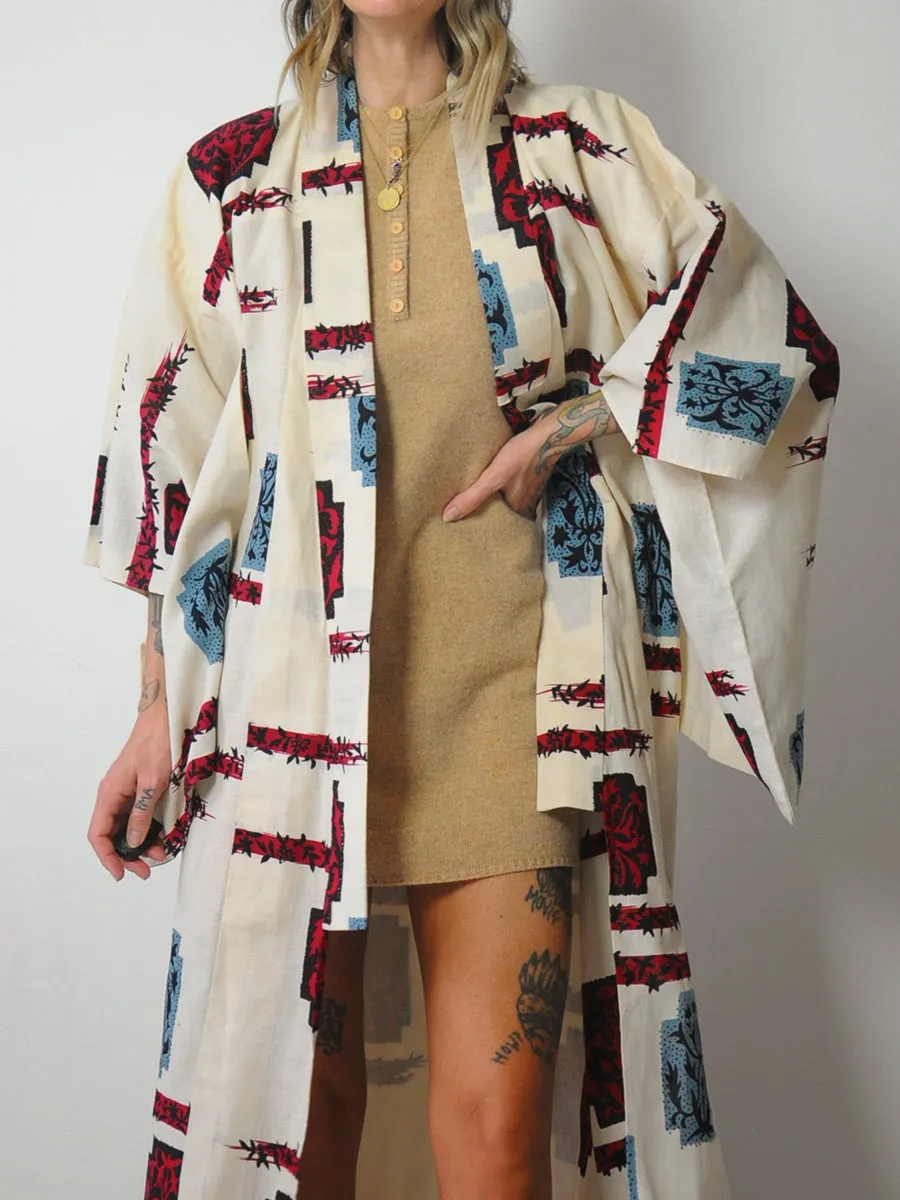 1950's Cotton Kimono Robe