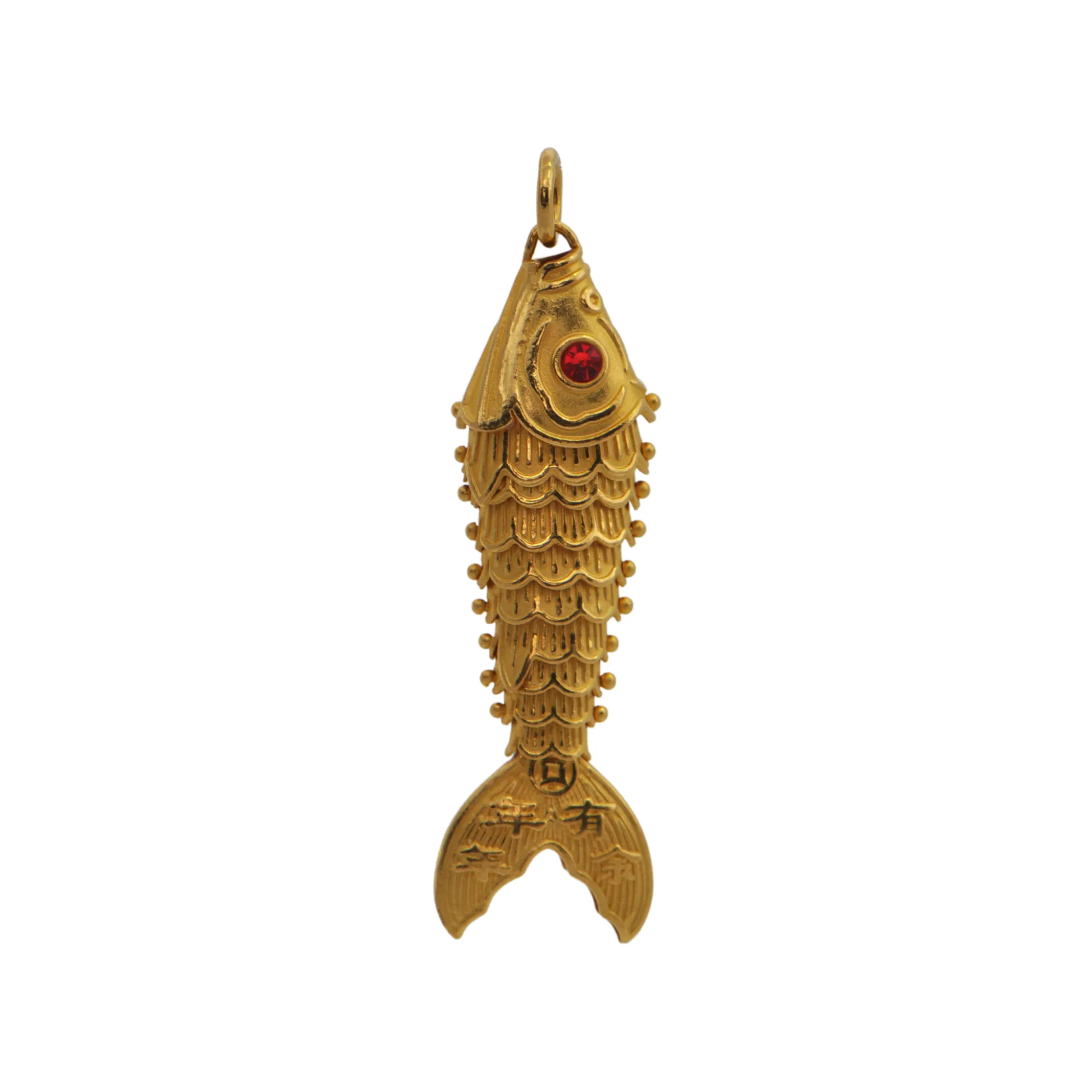 24K Gold Articulated Koi Fish Pendant