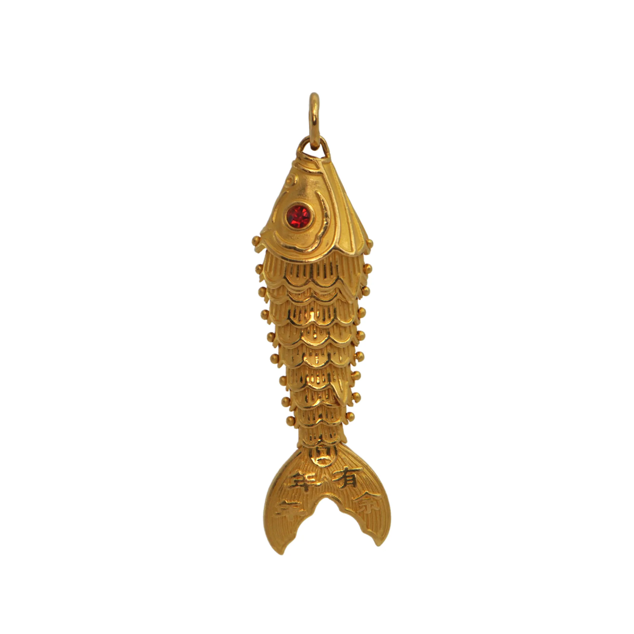 24K Gold Articulated Koi Fish Pendant