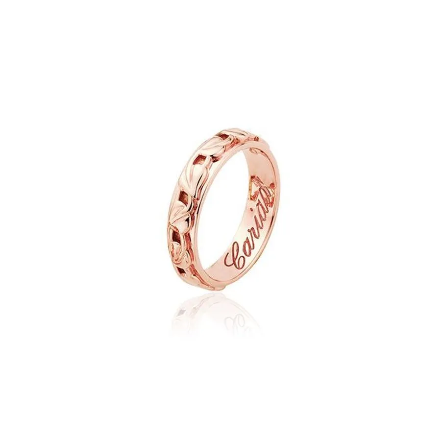 9ct Rose Gold 5mm Tree of Life Cariad Wedding Ring