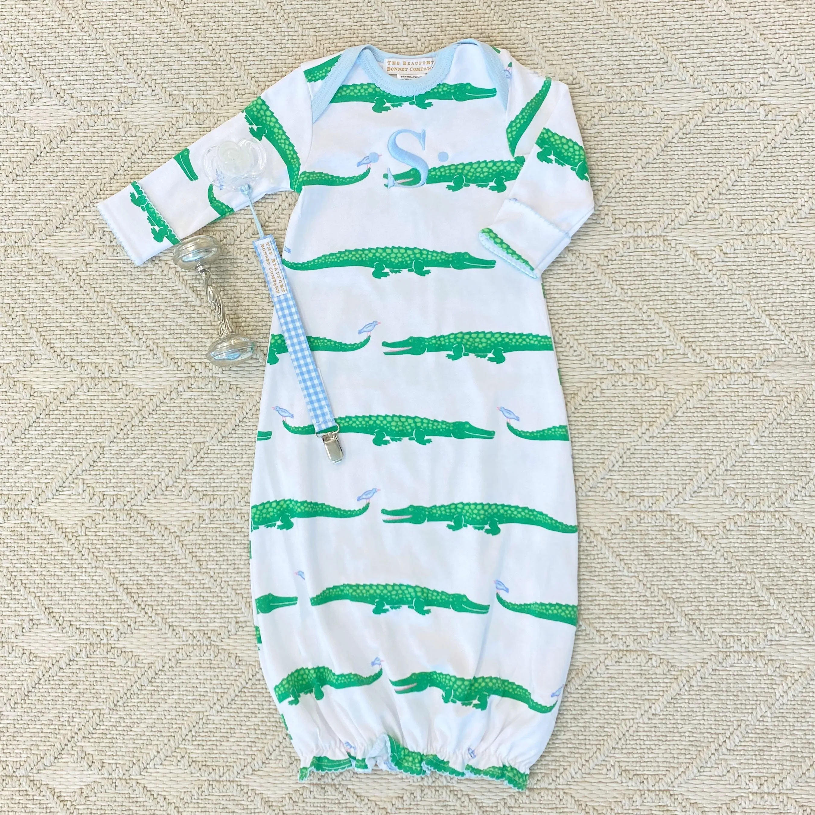 Adorable Everyday Gown - Gator Pond Pals with Buckhead Blue