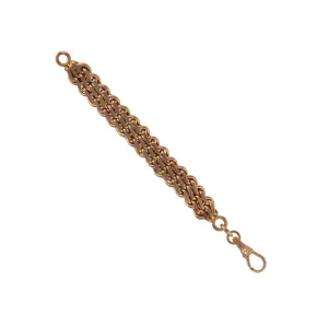 Antique 14k Rose Gold Watch Chain with Dog Clip