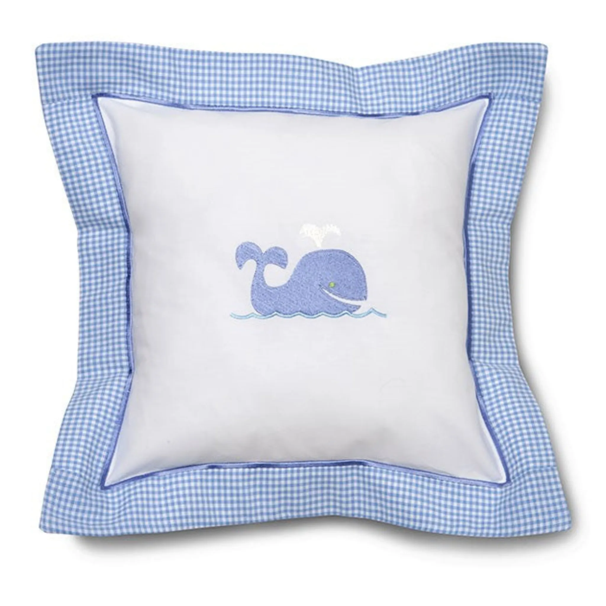 Baby Pillow Cover in Whale Blue