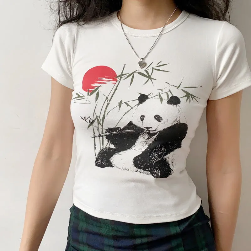 Bamboo Panda Graphic T-shirt