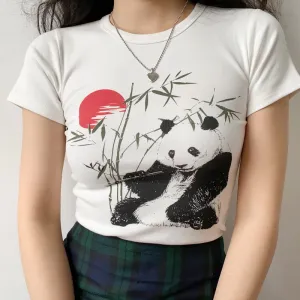 Bamboo Panda Graphic T-shirt