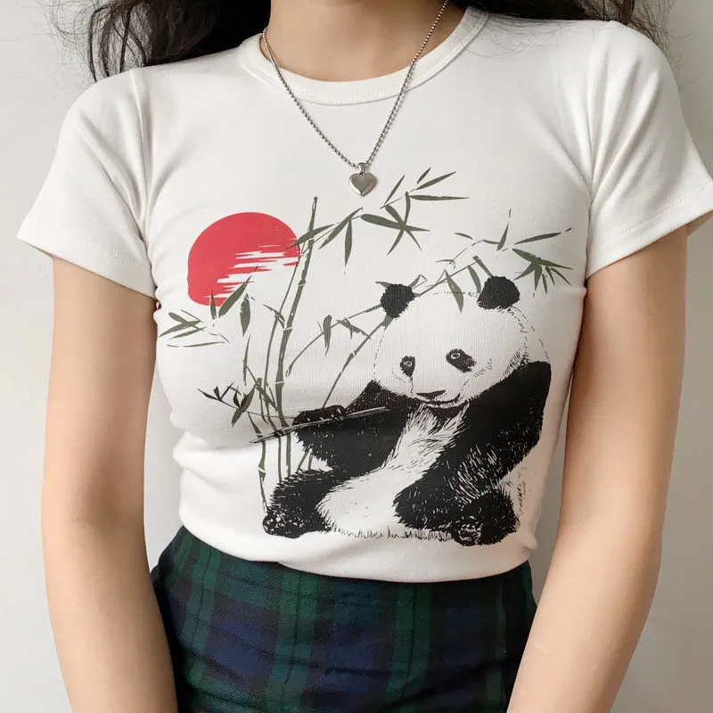 Bamboo Panda Graphic T-shirt