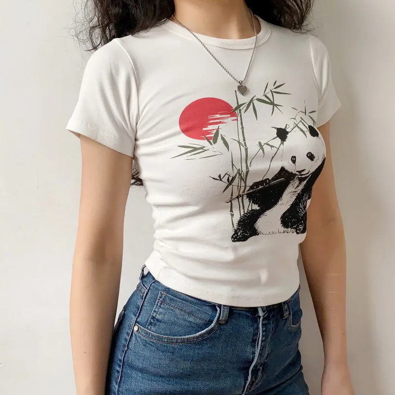 Bamboo Panda Graphic T-shirt