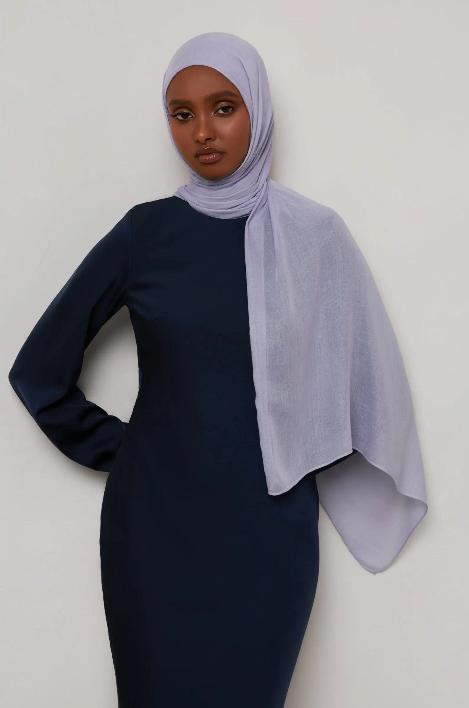 Bamboo Woven Hijab - Lavender