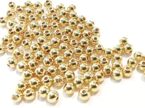 Bead, Brass, 5mm, Solid Ball, Assorted colors | 5mm圓形實心銅珠, 多色