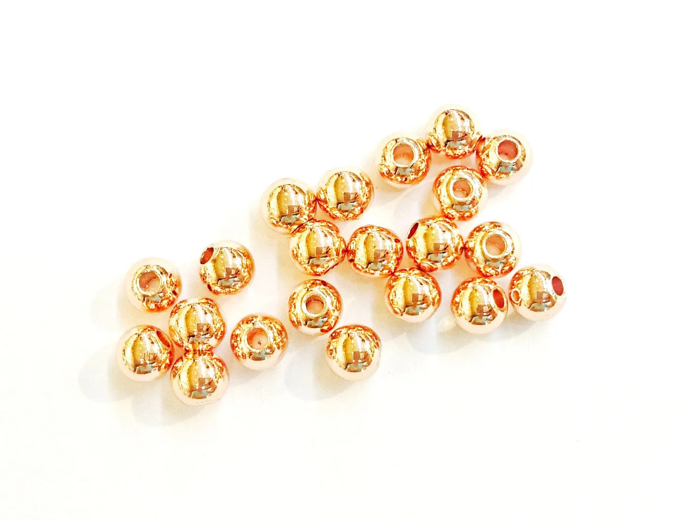 Bead, Brass, 5mm, Solid Ball, Assorted colors | 5mm圓形實心銅珠, 多色