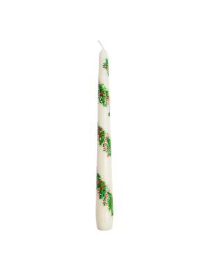 Candy Cane Painted Candle