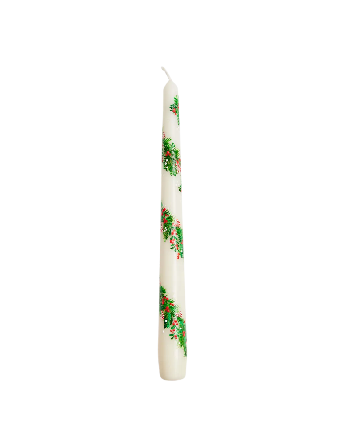 Candy Cane Painted Candle