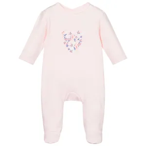 Carrement Beau Baby Heart Print Back Snap Footie For Newborn