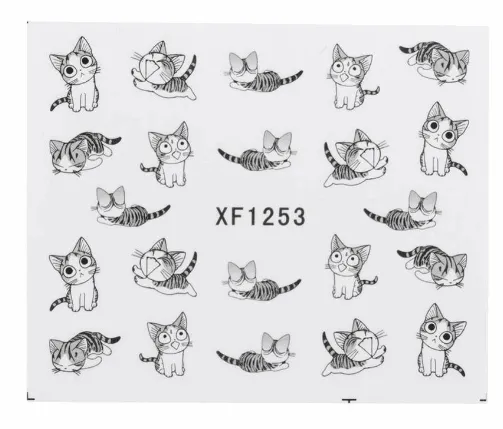 Cat Nail Art Sticker Sheet