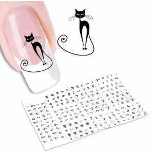 Cat Nail Art Sticker Sheet