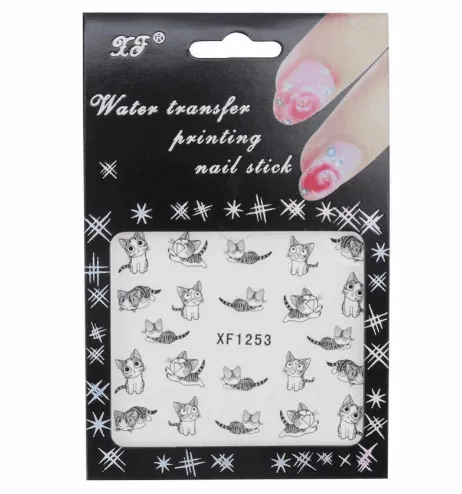 Cat Nail Art Sticker Sheet