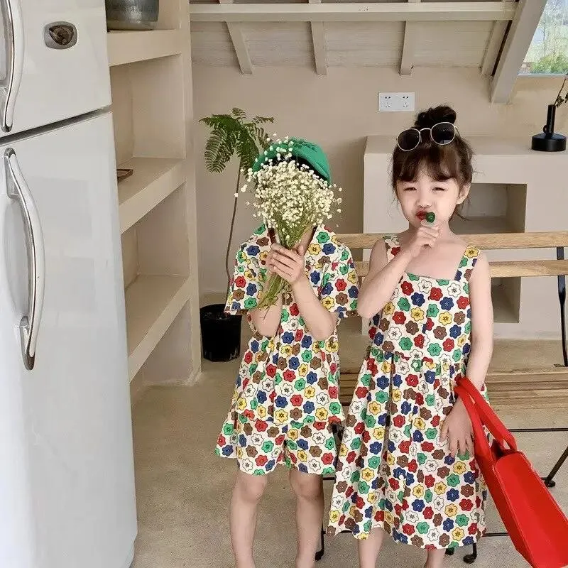 Floral Shirt & Shorts, Dress Sibling Set