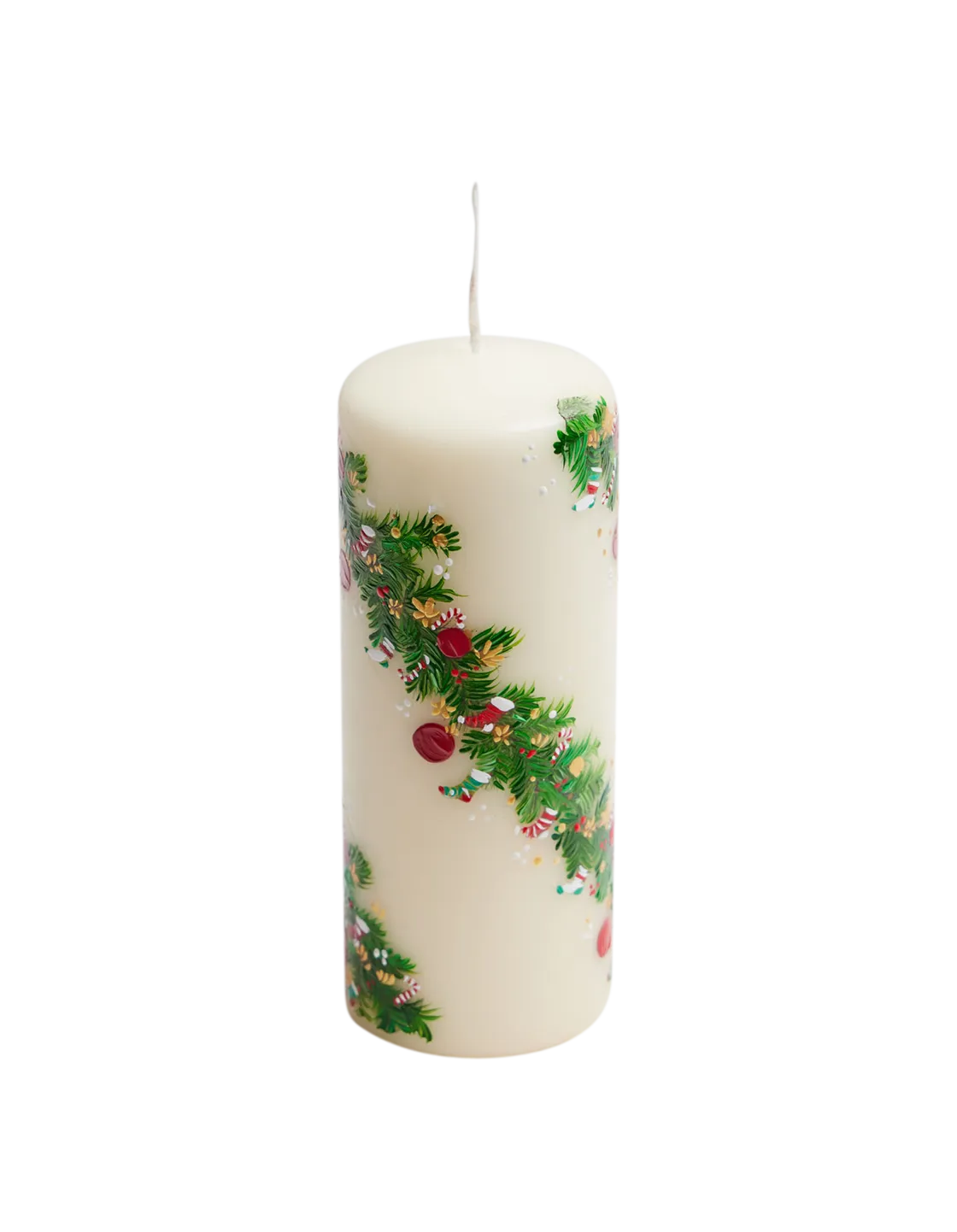 Garland Favors Painted Pillar Candle