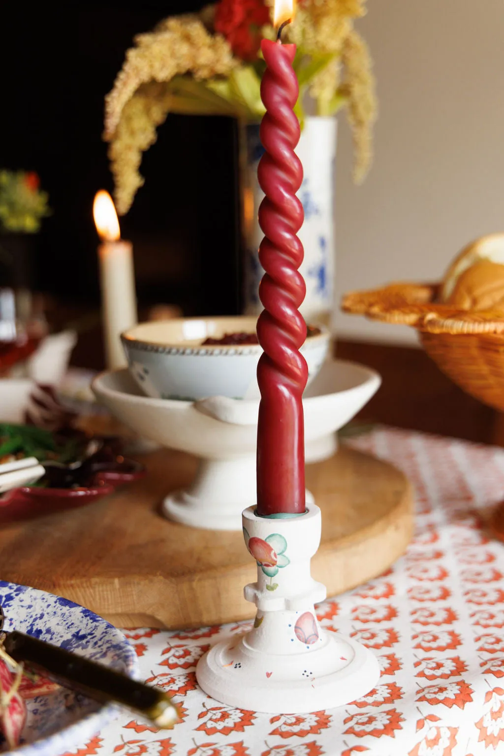 Hand-Dipped Twisted Taper Candles