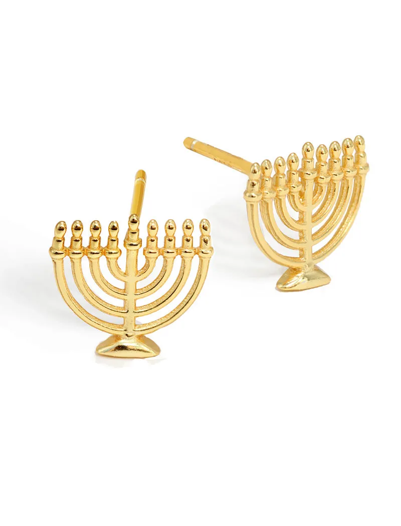 HANUKKAH MENORAH Earrings | Sterling Silver