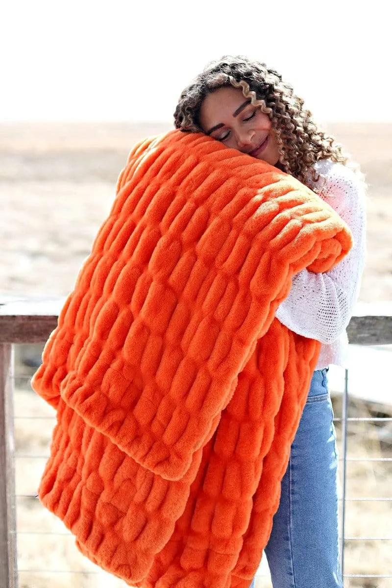 Hugs Orange Marmalade Blanket