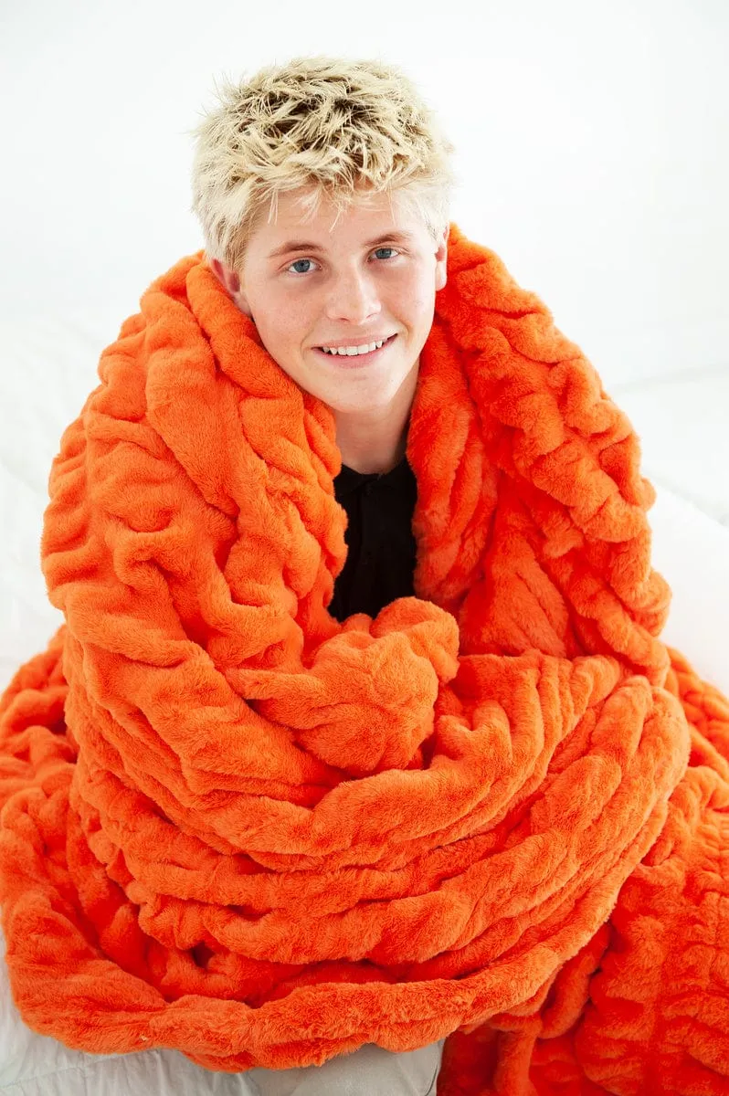 Hugs Orange Marmalade Blanket