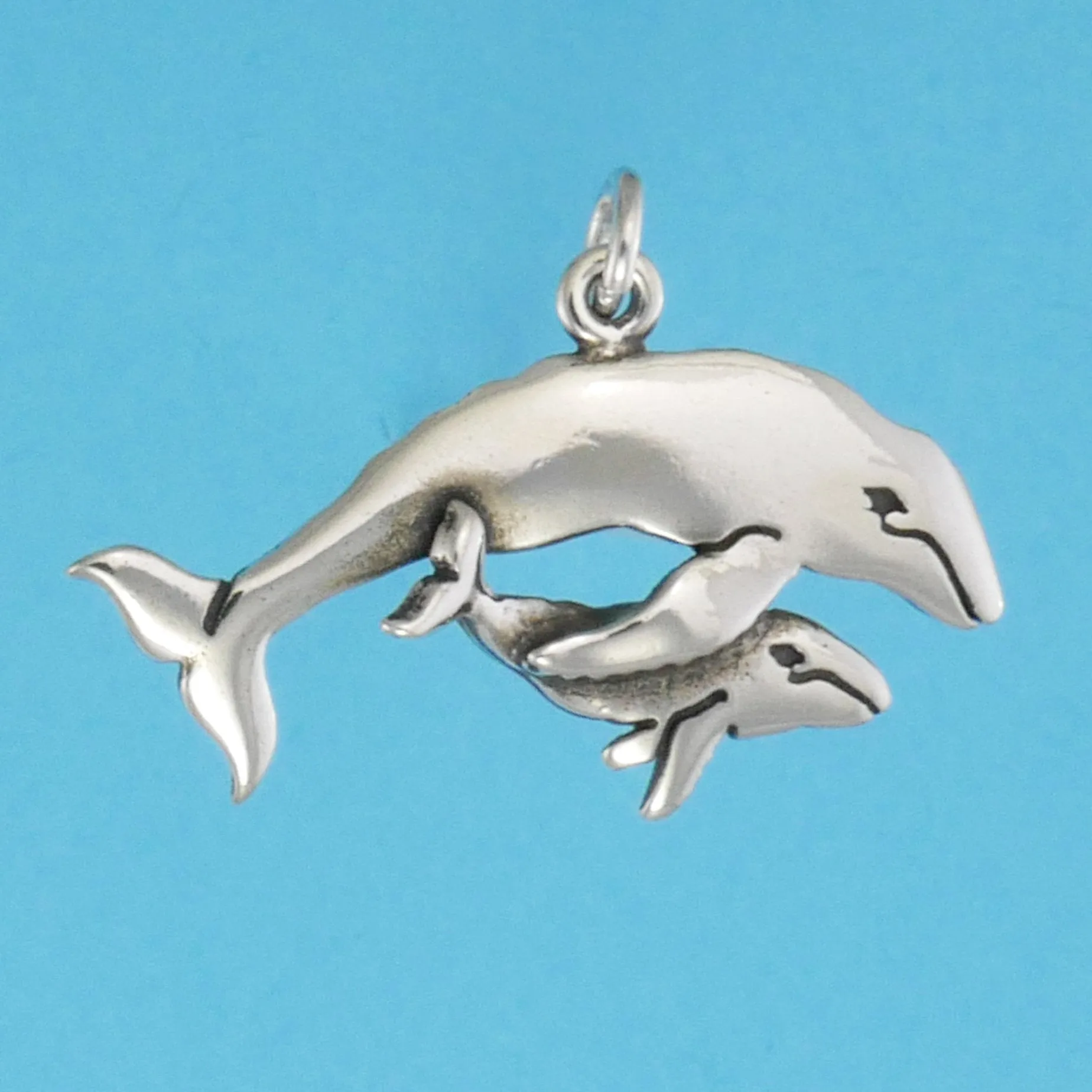 Humpback Whale Mother And Calf Charm