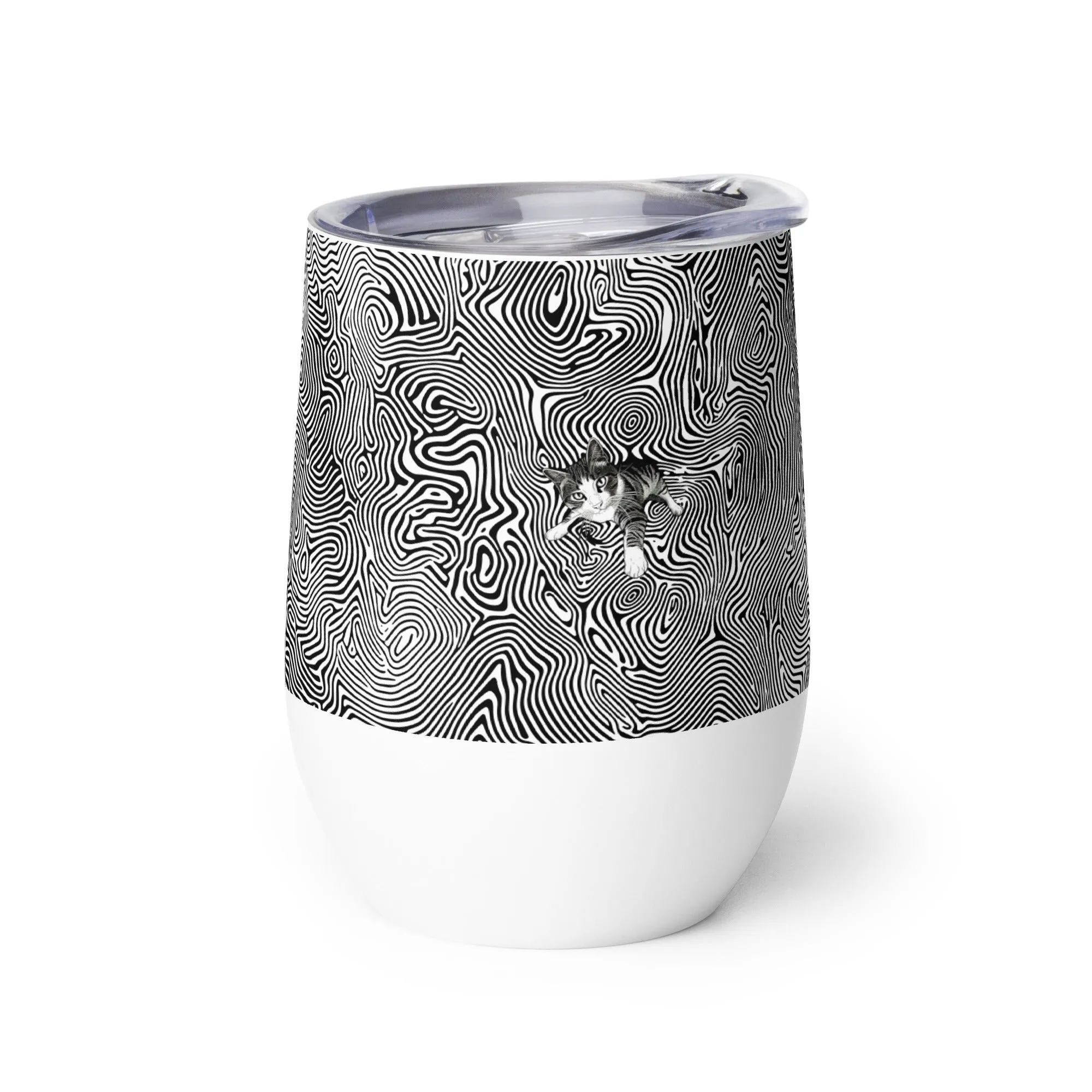 Illusionist Cat Wine tumbler