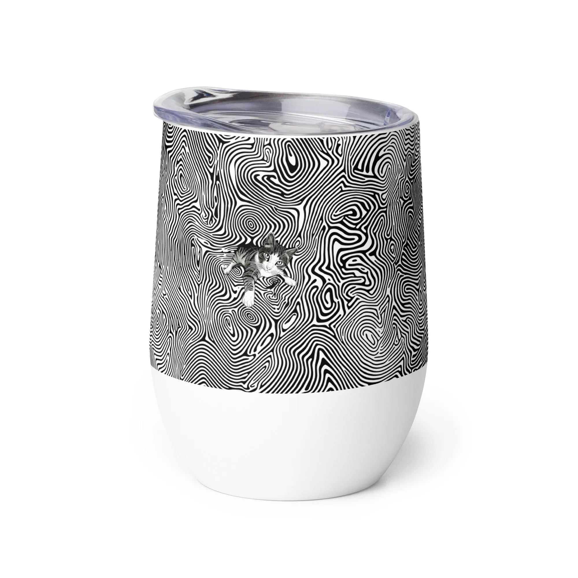 Illusionist Cat Wine tumbler