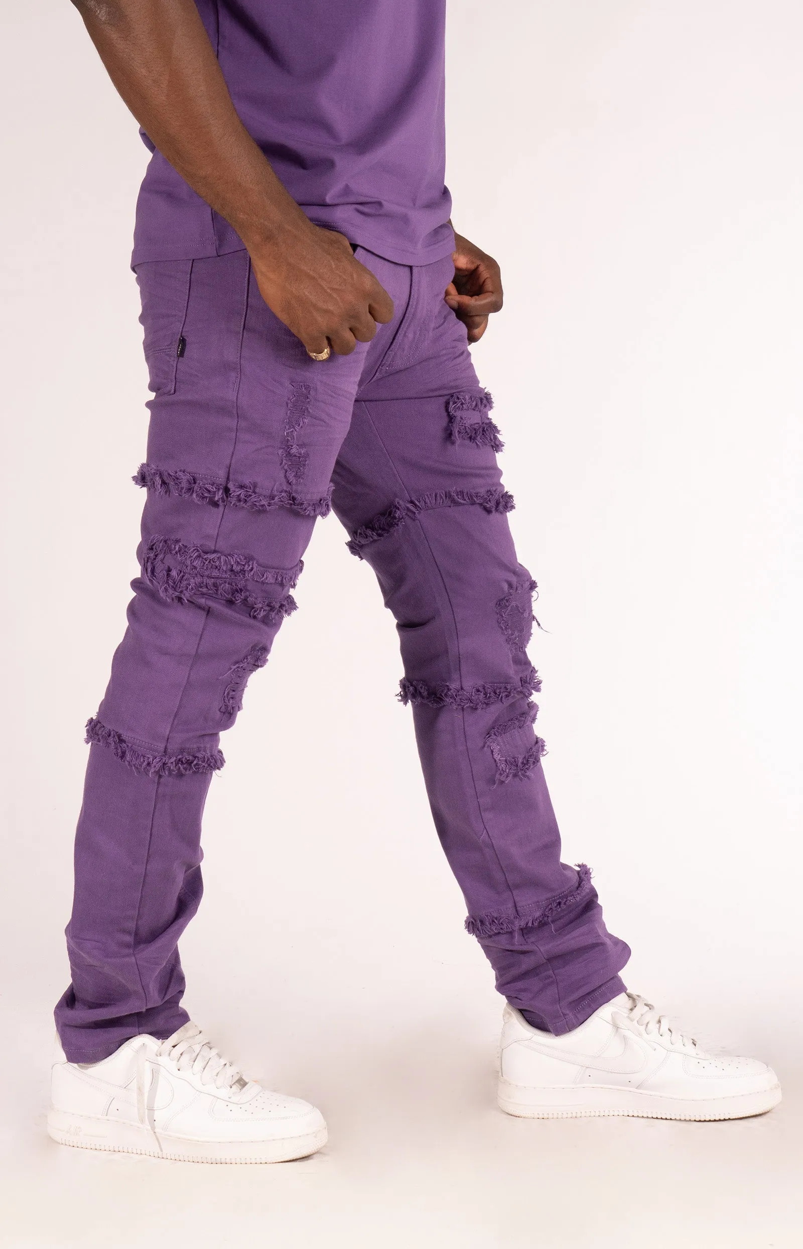 M1912 Bergamo Fray Jeans - Purple