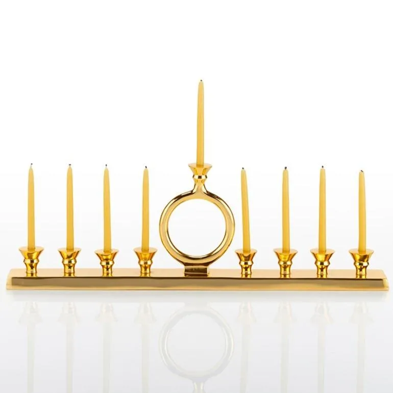 O Menorah Candleholder Gold