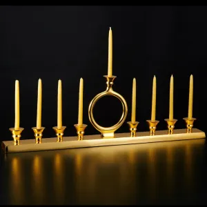 O Menorah Candleholder Gold