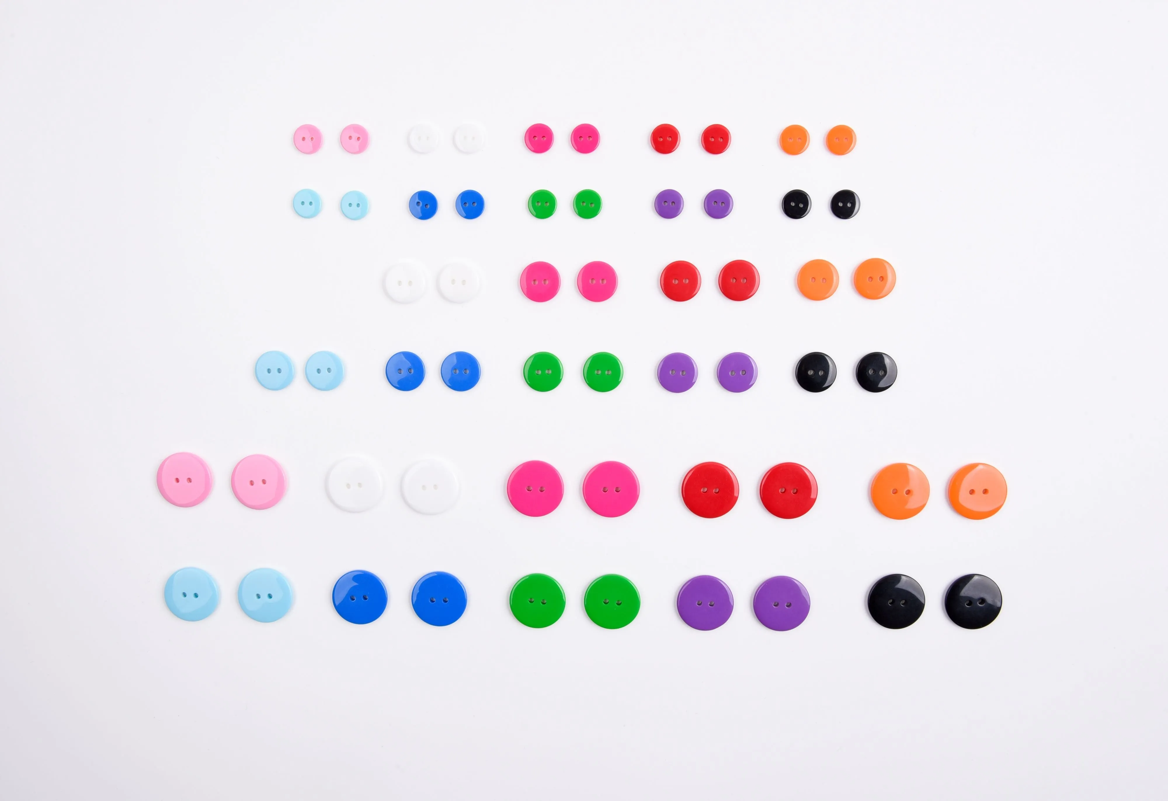 One color Two Hole Buttons pack