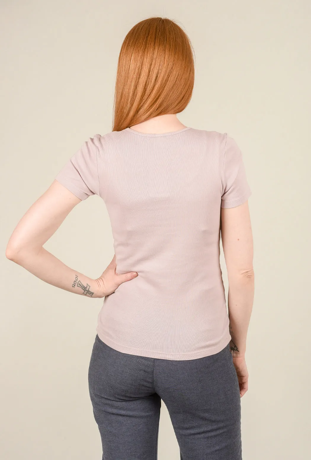 Organic Short Sleeve Crew, Lavender