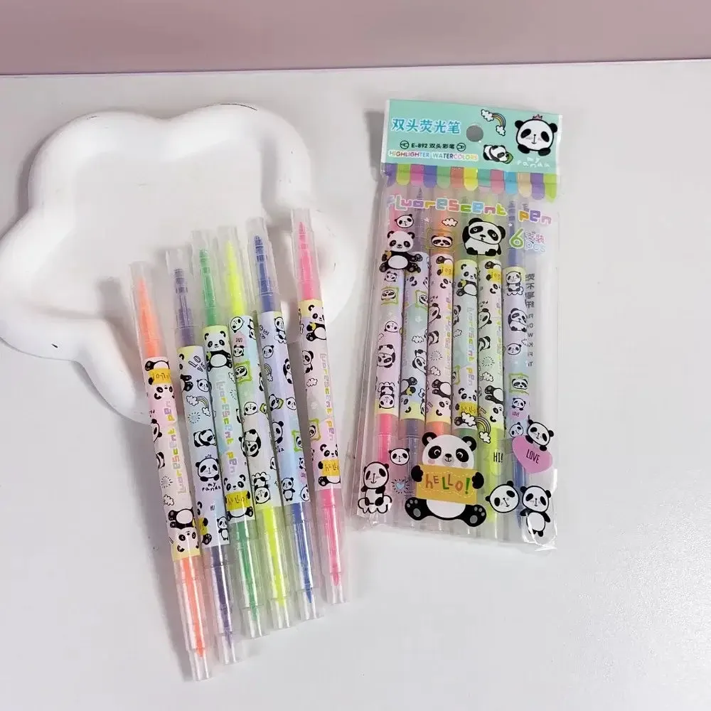 Panda Double Head Highlighter Set