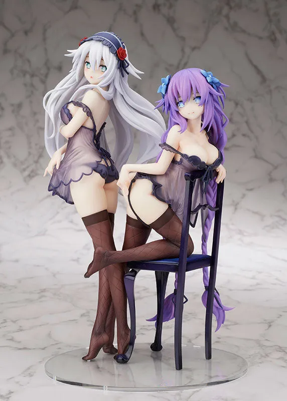 "Neptunia" Series Purple Heart & Black Heart Babydoll ver. Complete Figures