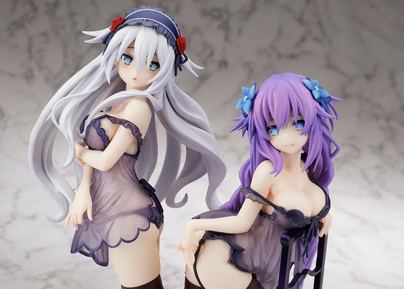 "Neptunia" Series Purple Heart & Black Heart Babydoll ver. Complete Figures