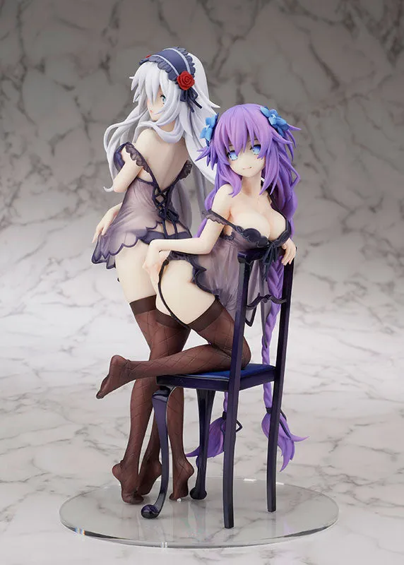 "Neptunia" Series Purple Heart & Black Heart Babydoll ver. Complete Figures