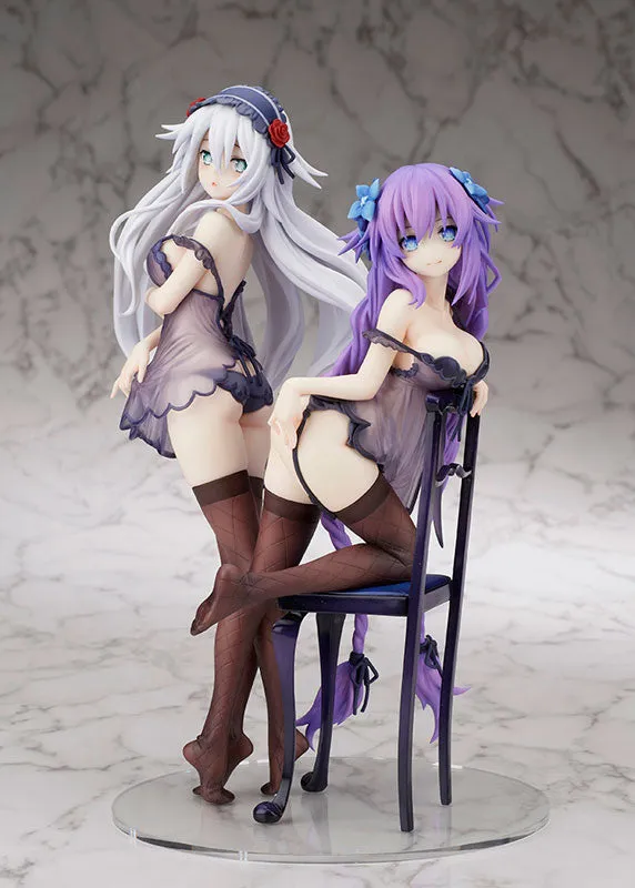 "Neptunia" Series Purple Heart & Black Heart Babydoll ver. Complete Figures