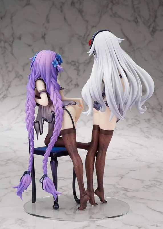 "Neptunia" Series Purple Heart & Black Heart Babydoll ver. Complete Figures