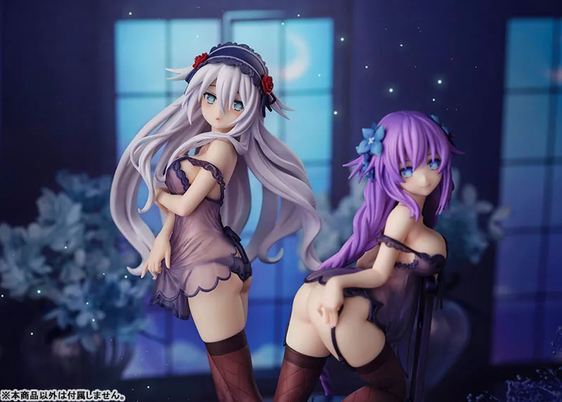 "Neptunia" Series Purple Heart & Black Heart Babydoll ver. Complete Figures