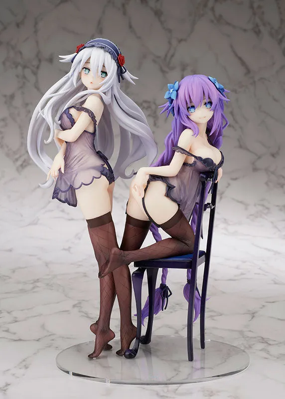 "Neptunia" Series Purple Heart & Black Heart Babydoll ver. Complete Figures