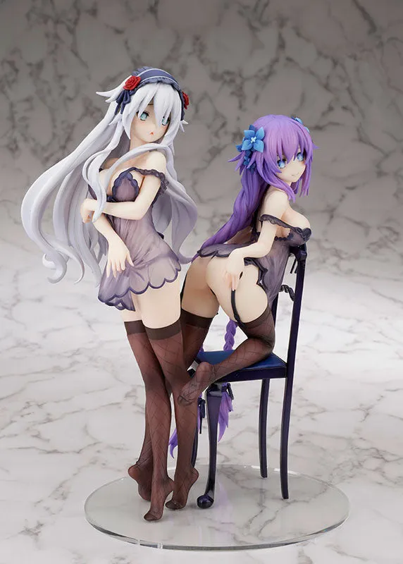 "Neptunia" Series Purple Heart & Black Heart Babydoll ver. Complete Figures