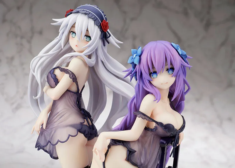 "Neptunia" Series Purple Heart & Black Heart Babydoll ver. Complete Figures