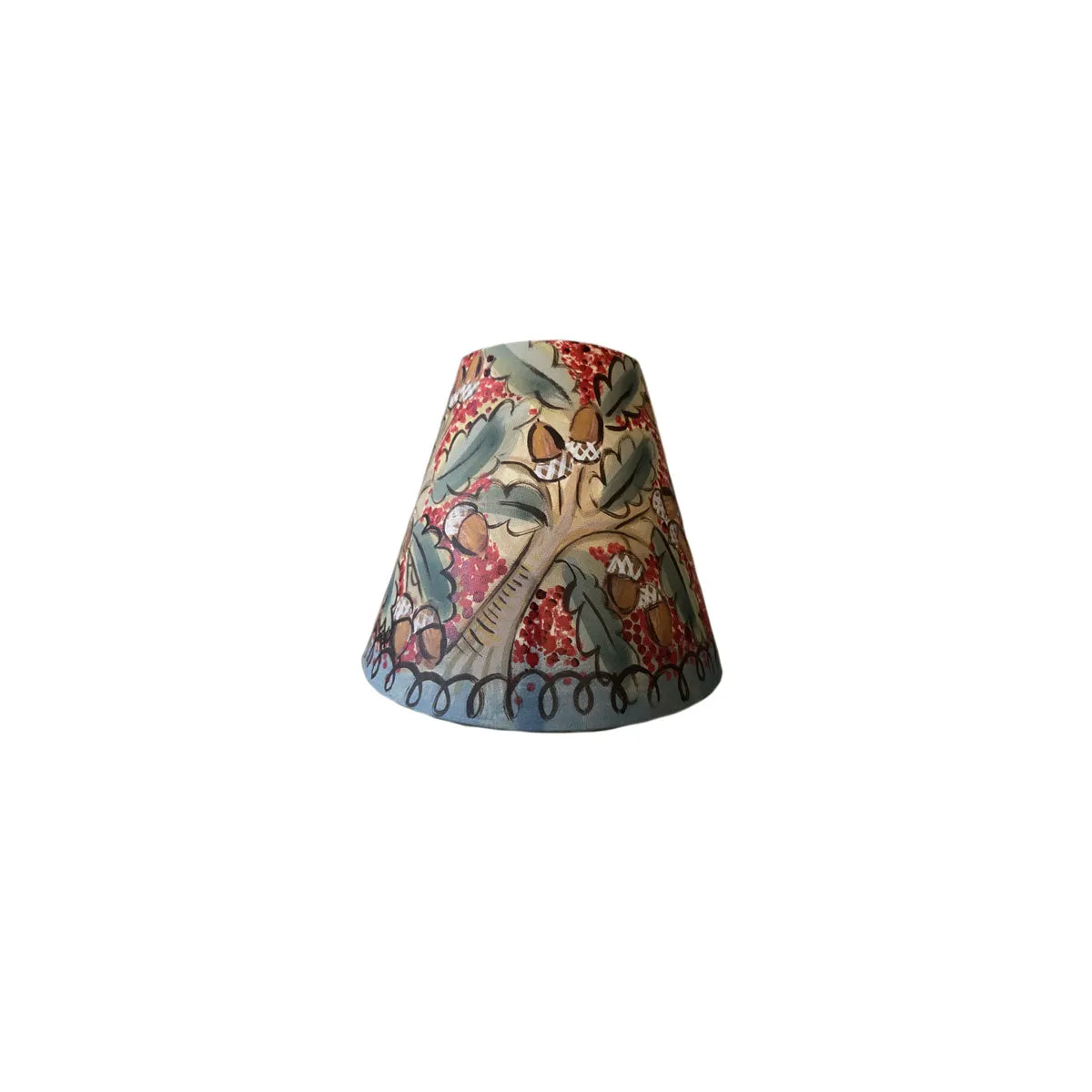 Red and Blue Acorn Extra Small Cone Lampshade