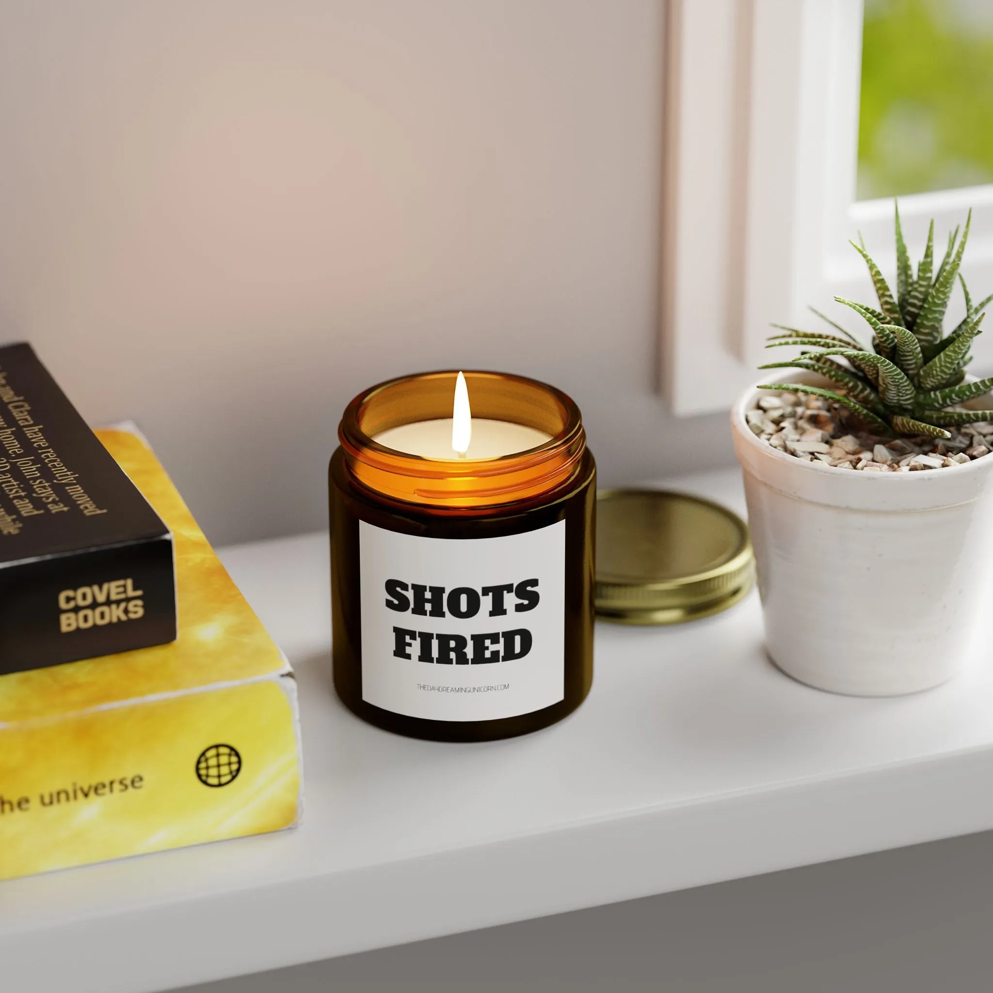 Shots fired Scented Coconut Apricot Candles (4oz, 9oz)